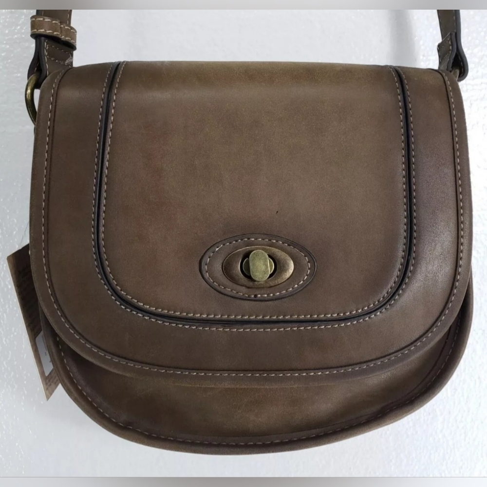 Justin Dk Brown Leather Saddle Bag Crossbody Purse BRAND NEW-ORIGINAL TAGS